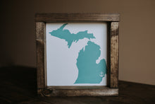 Load image into Gallery viewer, Michigan With Anchor - Wood Sign