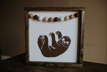 Load image into Gallery viewer, Sloth With Garland - Wood Sign