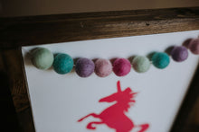 Load image into Gallery viewer, Unicorn With Garland - Wood Sign