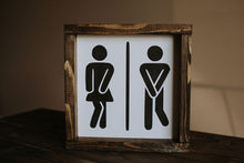 Load image into Gallery viewer, Restroom (Crossing Legs) - Wood Sign
