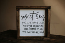 Load image into Gallery viewer, Sweet Girl / Sweet Boy - Wood Sign