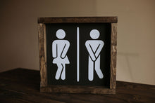 Load image into Gallery viewer, Restroom (Crossing Legs) - Wood Sign
