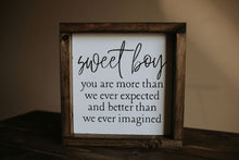 Load image into Gallery viewer, Sweet Girl / Sweet Boy - Wood Sign
