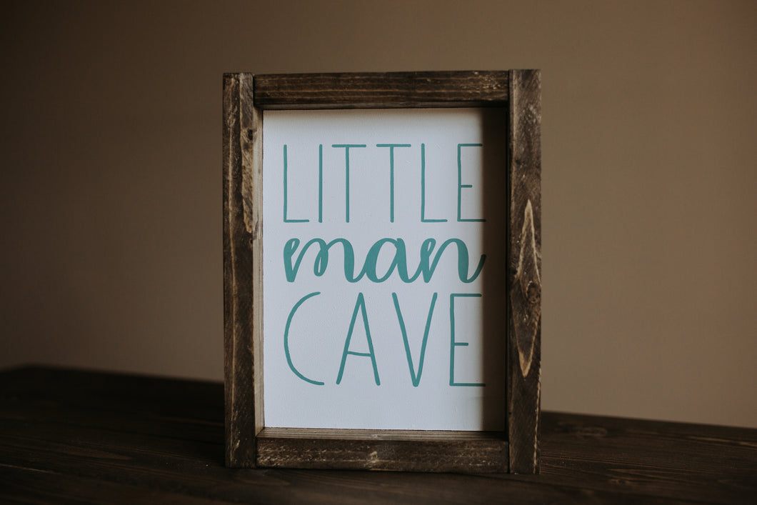 Little Man Cave - Wood Sign