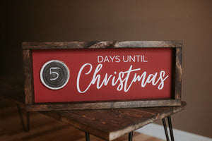 Days until Christmas - Wood Sign